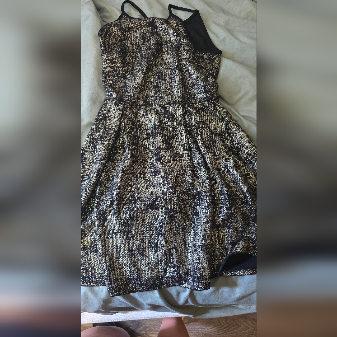 Elegant Black And Gold Women's Dress